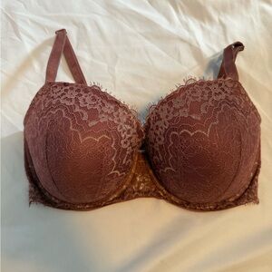 Victoria's Secret Lace Underwire Bra - Chocolate Brown Lace Feminine 34DDD